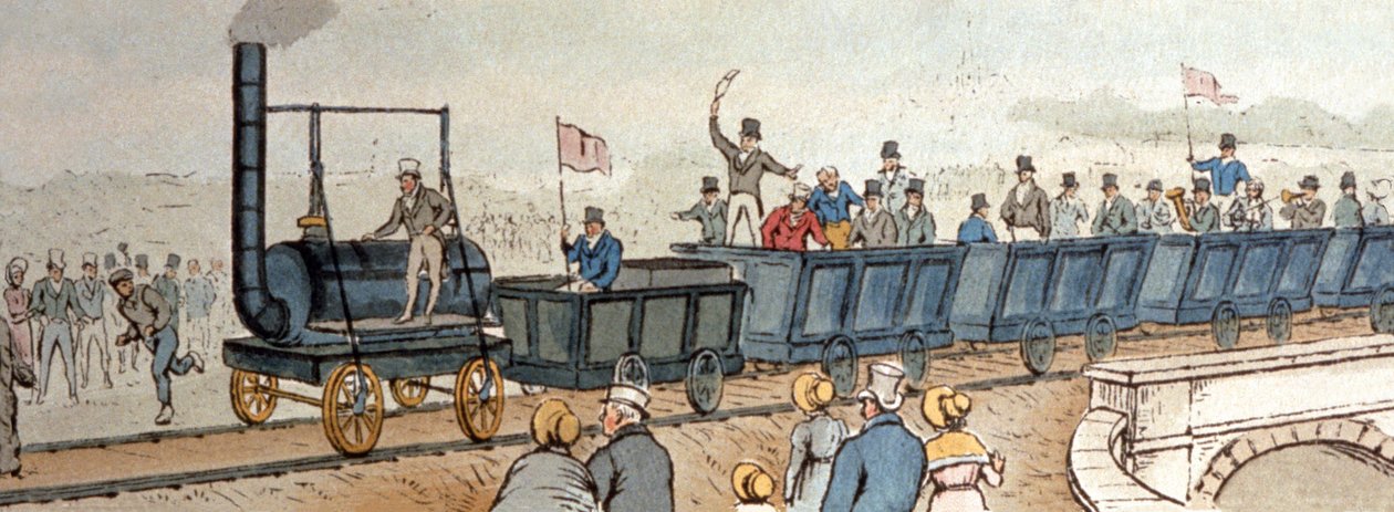 Stockton-Darlington Railway by English School