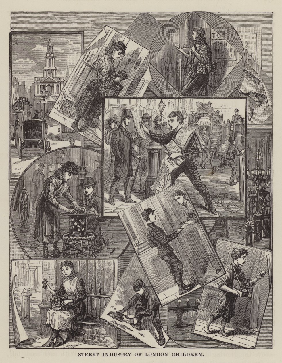Street Industry of London Children by English School