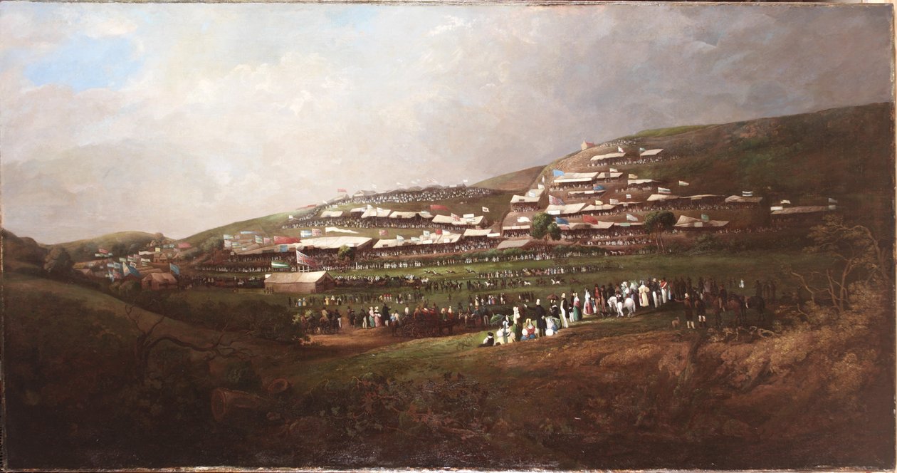 Sunderland, Races at Tunstall Hope, c.1835-40 by English School