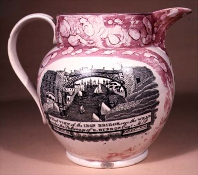 Sunderland Ware jug, transfer-printed, early 19th century by English School