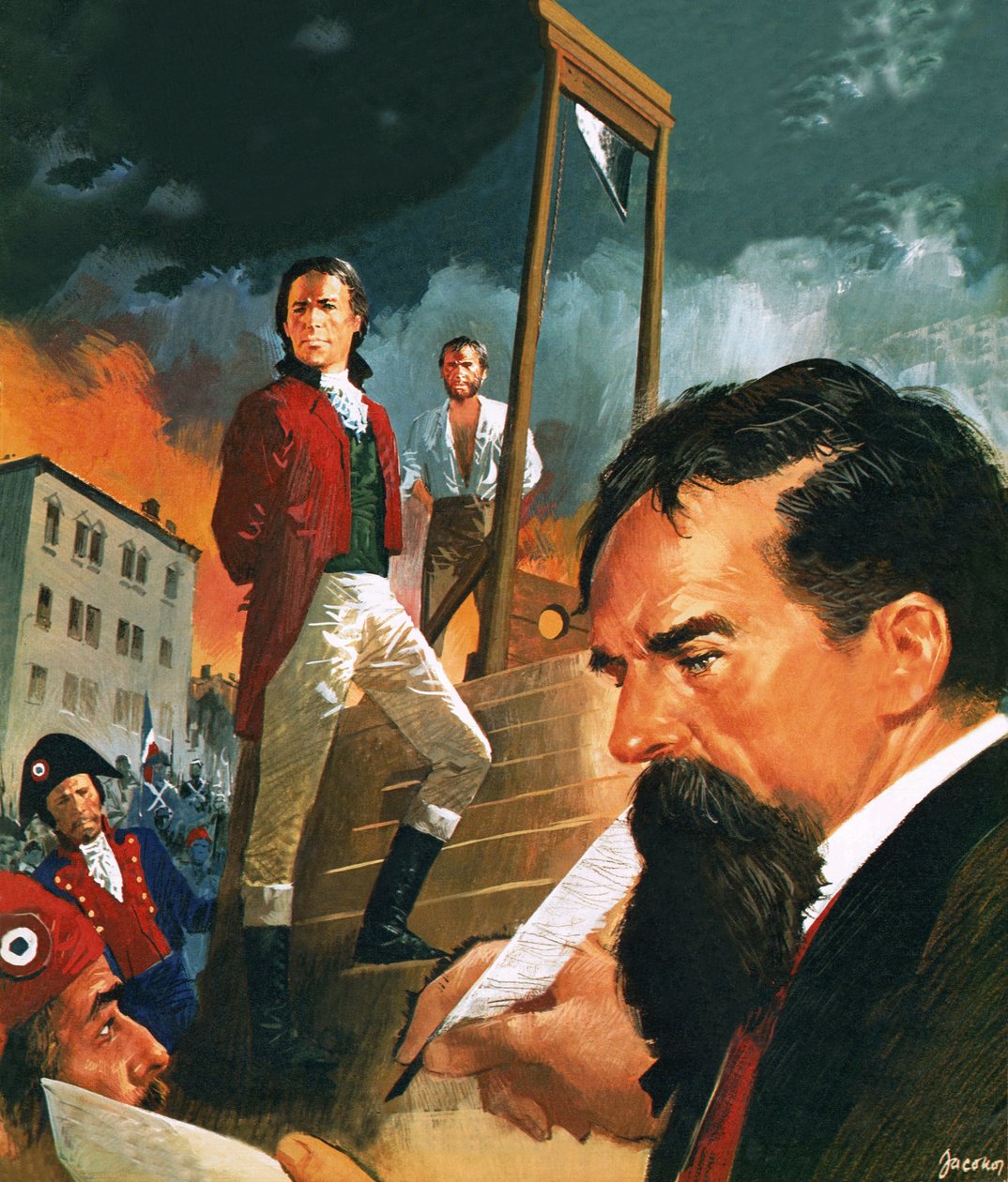 Sydney Carton in A Tale of Two Cities by English School