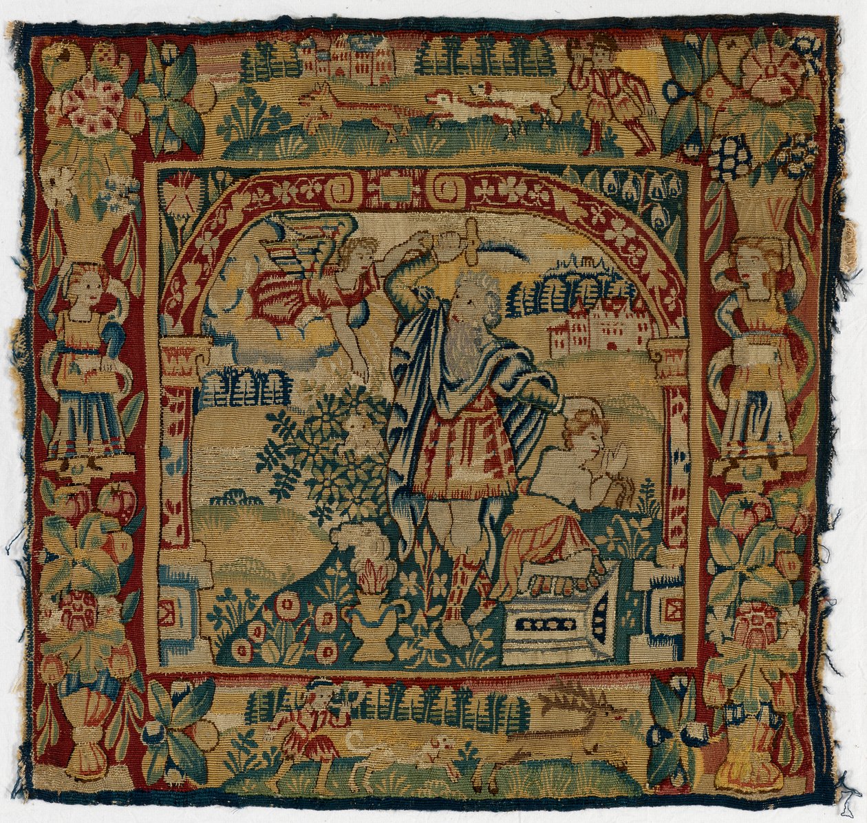 Tapestry panel depicting The Sacrifice of Isaac by English School