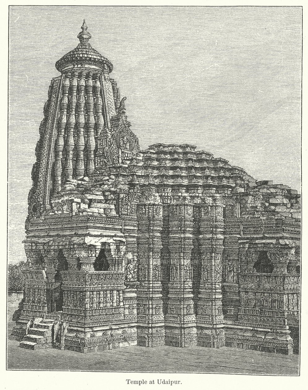Temple at Udaipur by English School