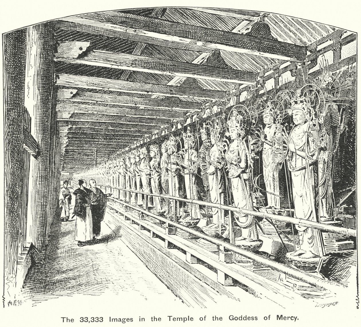 The 33,333 Images in the Temple of the Goddess of Mercy by English School