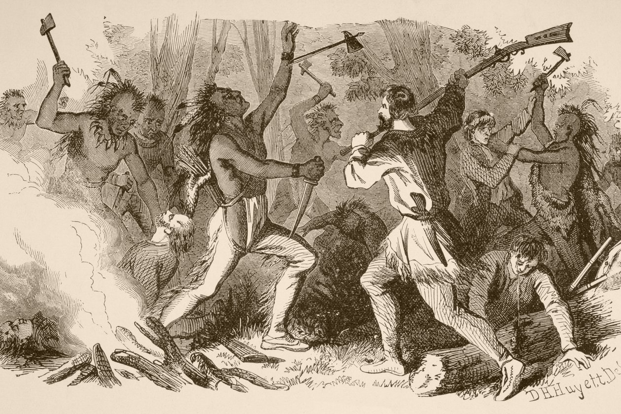 The Battle of Bloody Brook on September the 18th by English School