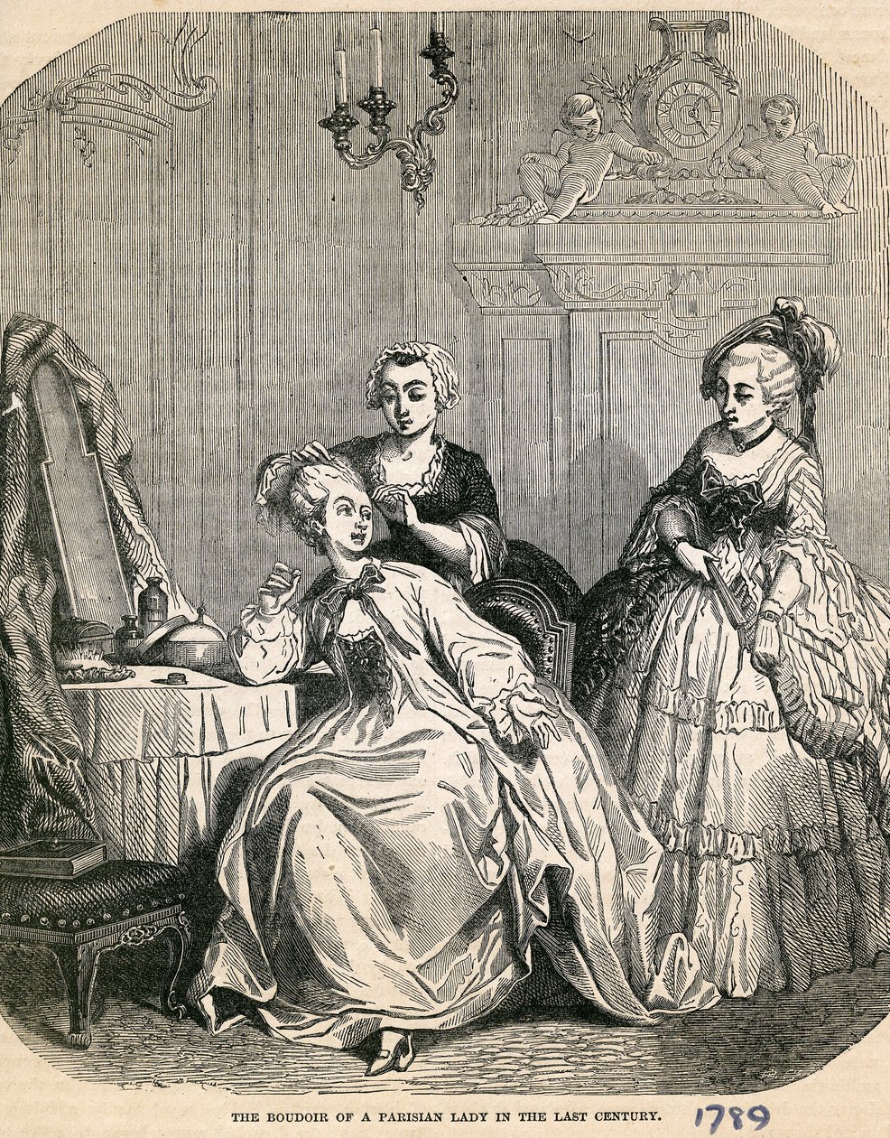 The Boudoir of a Parisian Lady in the Last Century, 1789 by English School