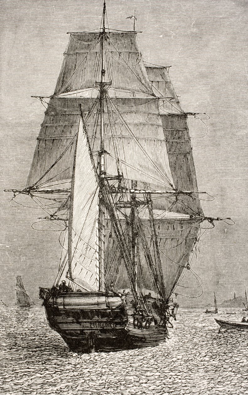 The Brig HMS Beagle, from 