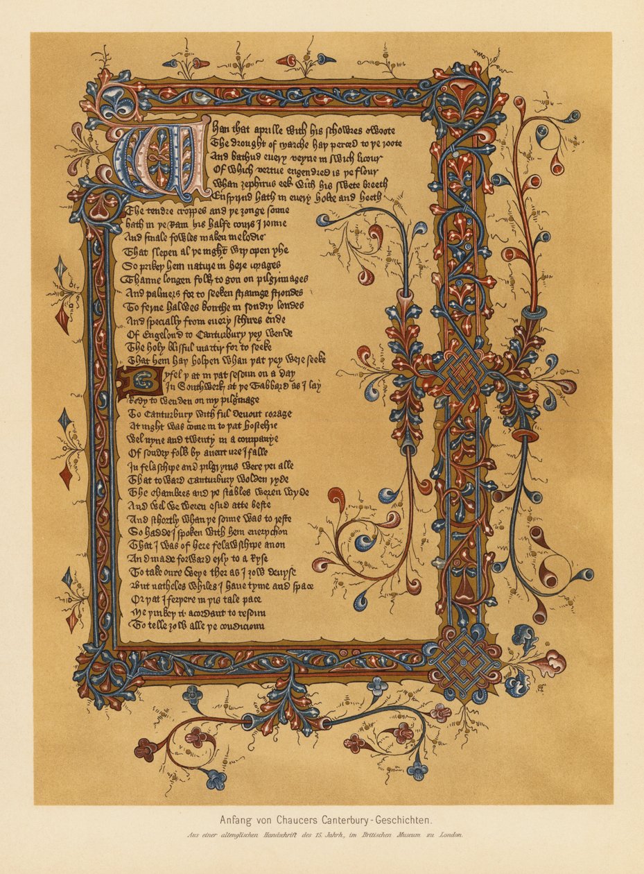 The Canterbury Tales by Geoffrey Chaucer by English School