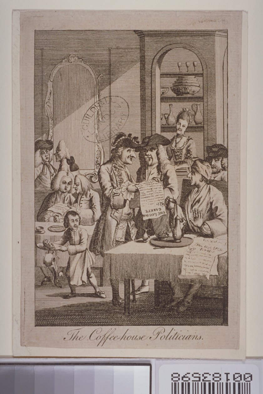 The Coffee-House Politicians, 1772 by English School
