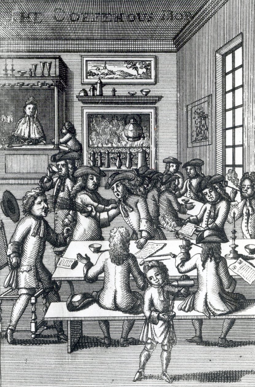 The Coffeehouse Mob, by Edward Ward, taken from Vulgus Britannicus by English School