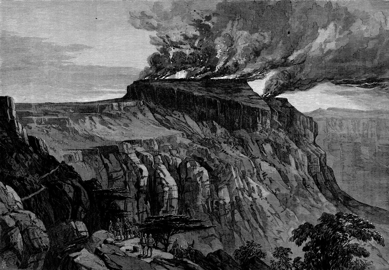 The Destruction of Magdala, from The British Expedition to Abyssinia, 1868 by English School