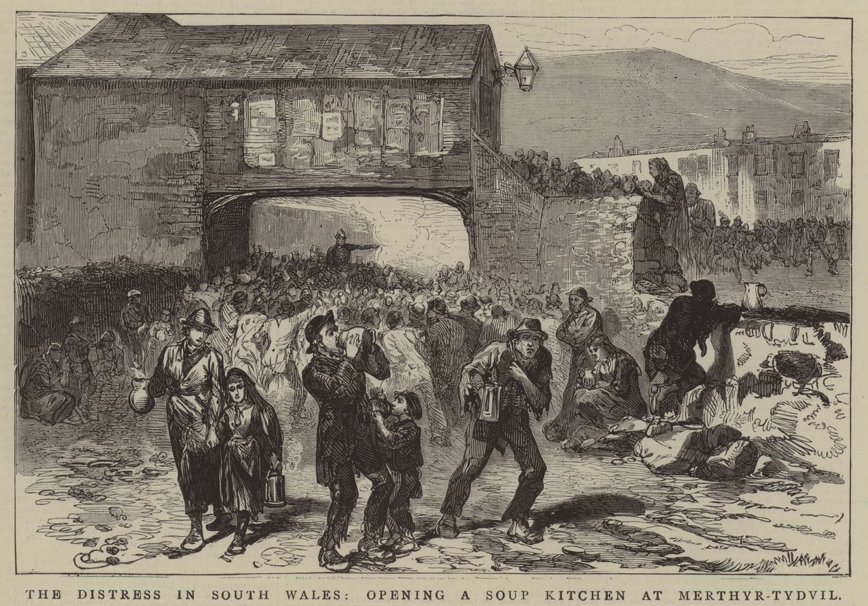 The Distress in South Wales, Opening a Soup Kitchen at Merthyr-Tydvil by English School
