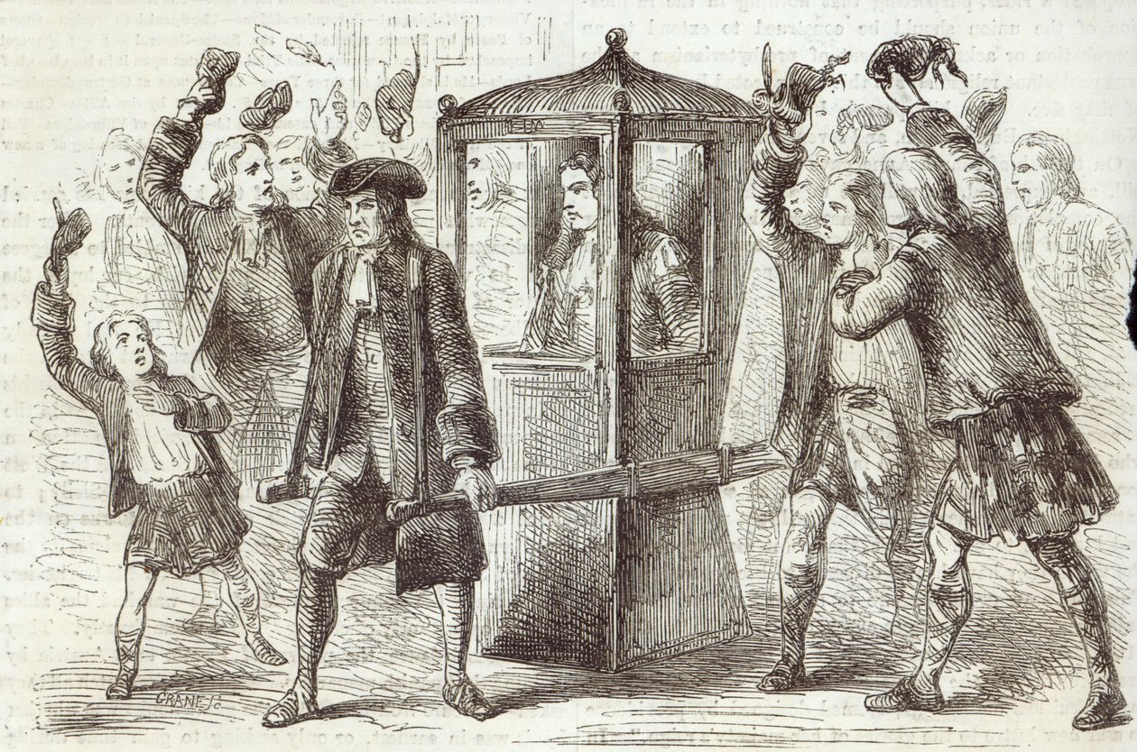 The Duke of Hamilton Going to the Scottish Parliament House by English School