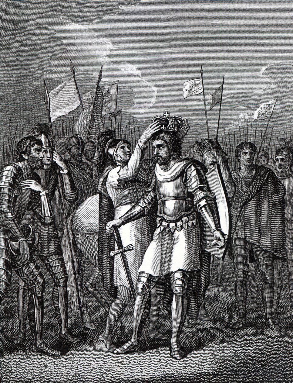 The Earl of Richmond Chosen King after the Battle of Bosworth, from 
