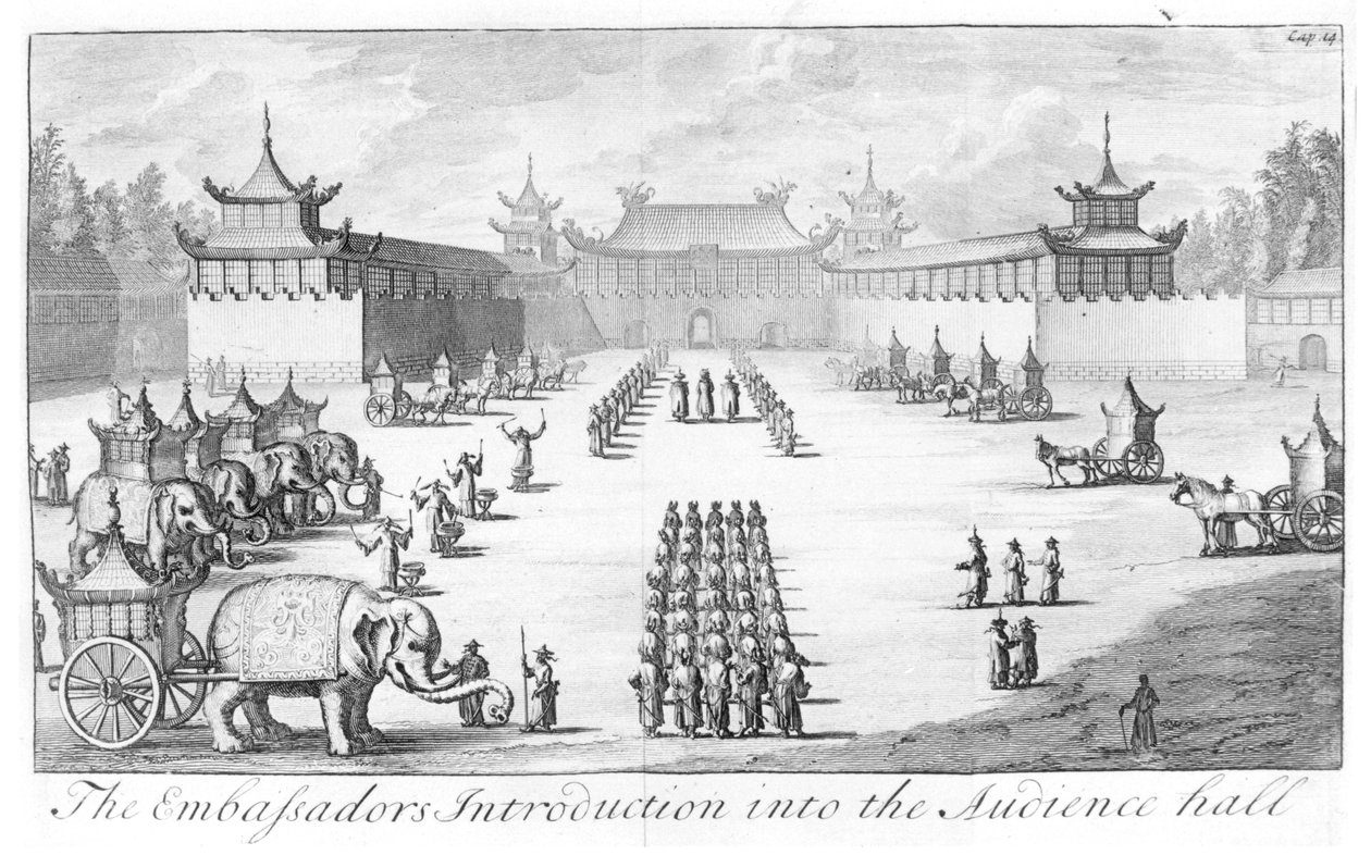 The Embassadors Introduction into the Audience Hall: reception at the Chinese Imperial palace in Beijing for Tsar Peter the Great