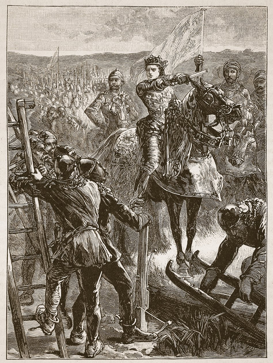 The English before Harfleur (Illustration from Cassell