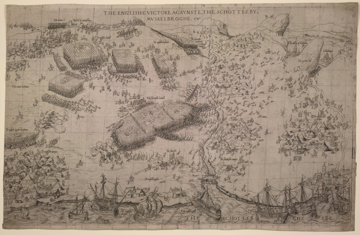 The English Victory Against the Scots at Muskelbroghe, 1547 by English School
