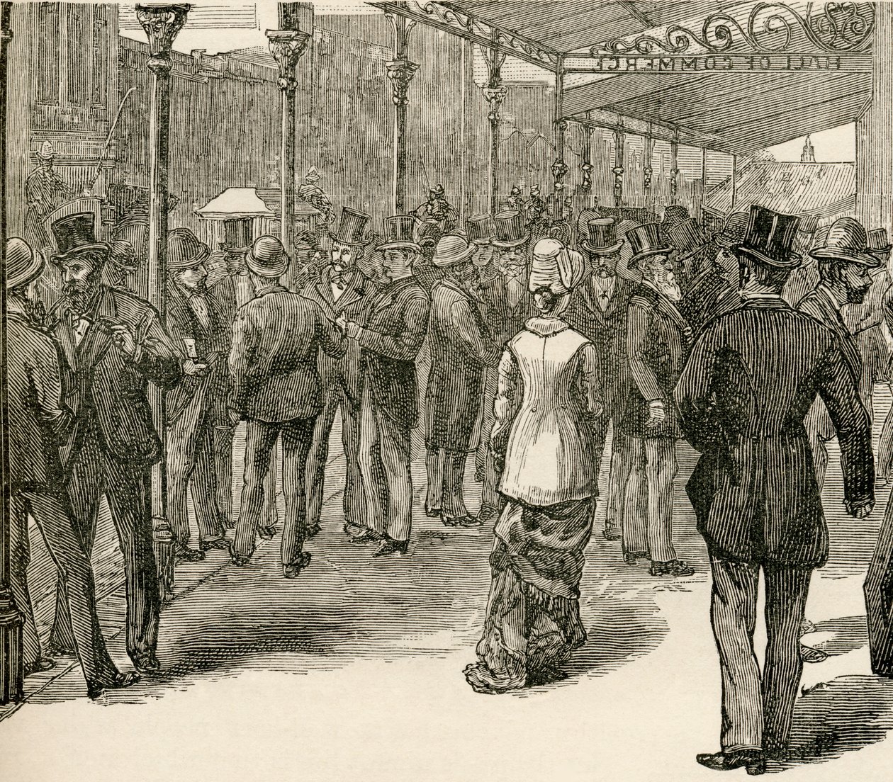 The Exchange at the Hall of Commerce, Collins Street, Melbourne by English School