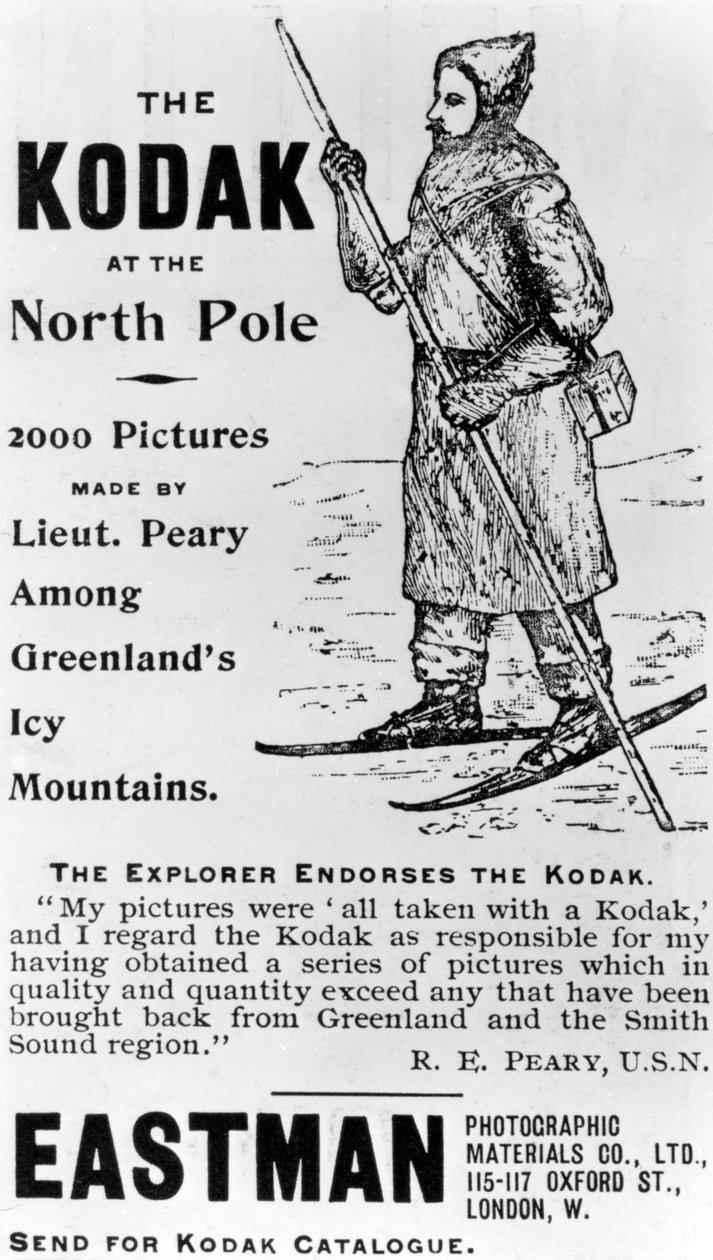The Explorer Endorses Kodak, 1893 by English School