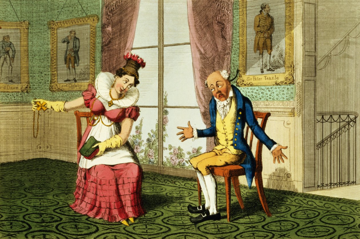 The Expostulation, pub. by G. Humphrey, 1821 by English School