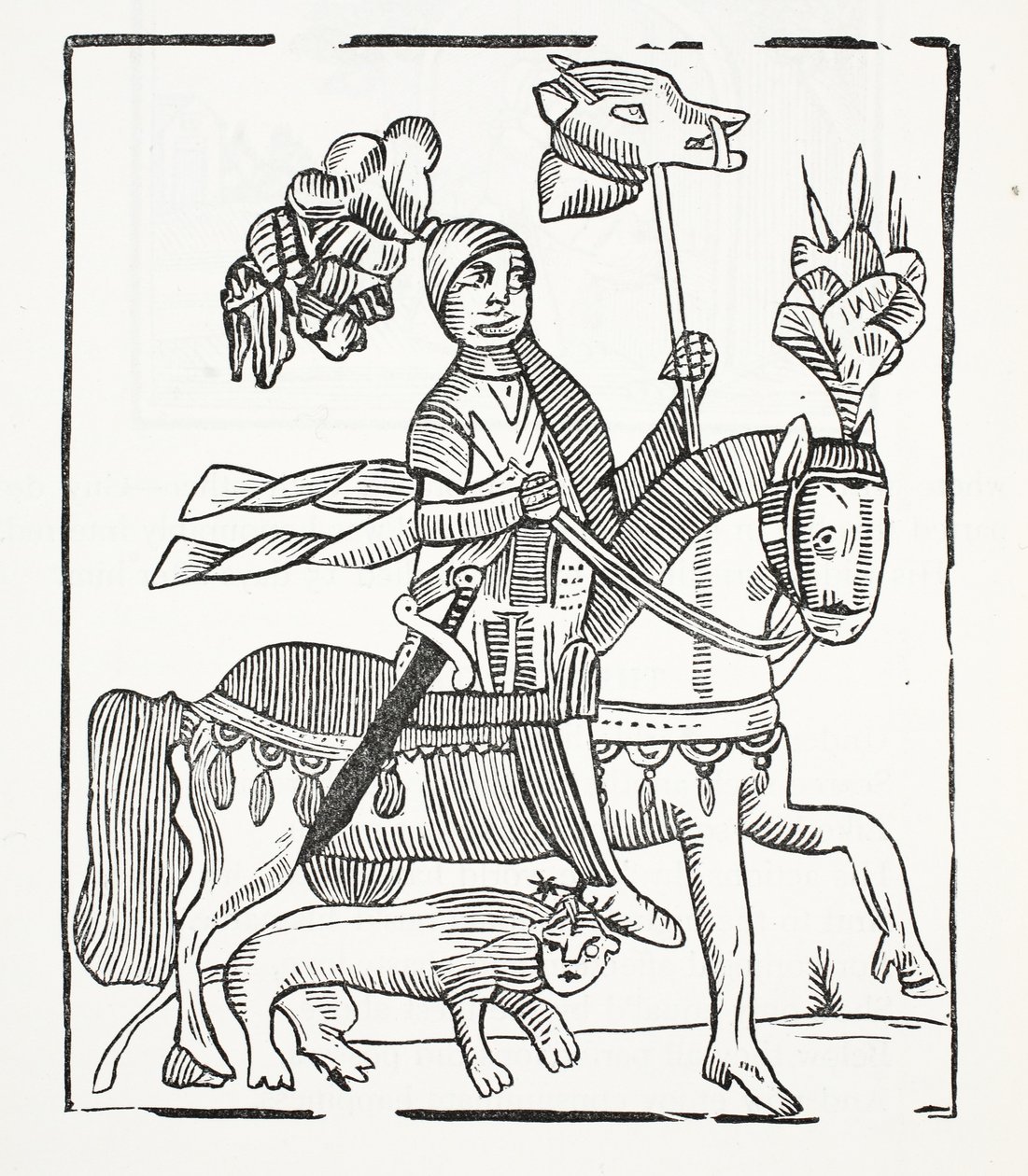The Famous History of Guy Earl of Warwick, illustration from Chap-books of the Eighteenth Century by John Ashton, pub. 1882 by English School