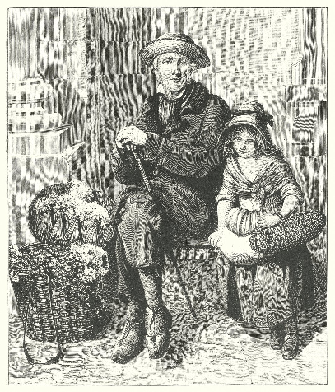 The Flower Gatherers by English School