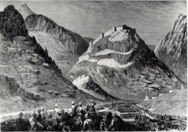The Fort of Ali Musjid in the Khyber Pass by English School