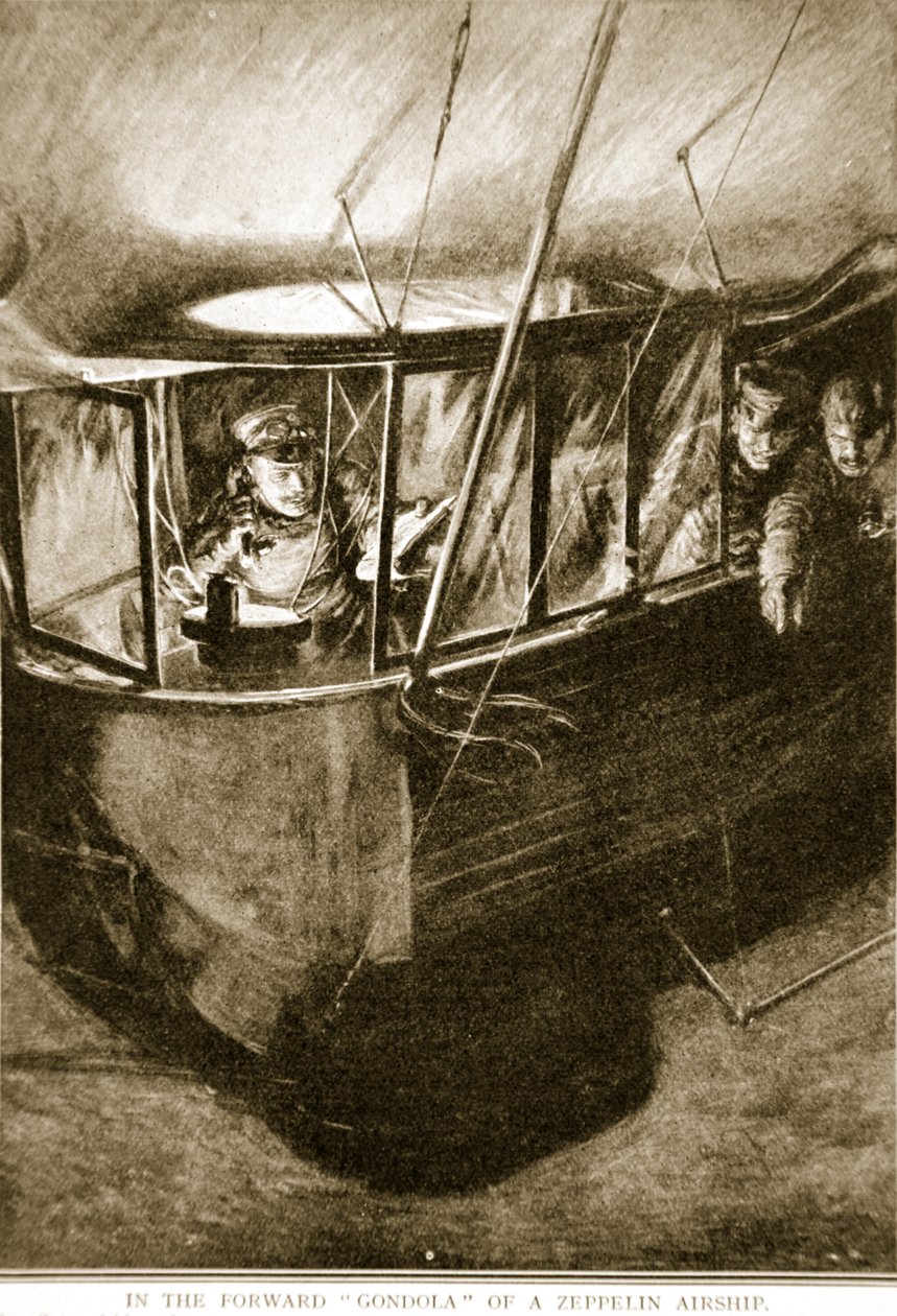 The Forward Gondola of the Zeppelin Airship, 1914-19 by English School