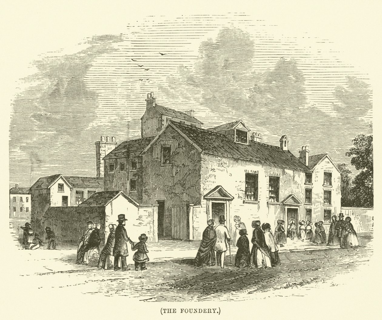 The Foundery (engraving) by English School