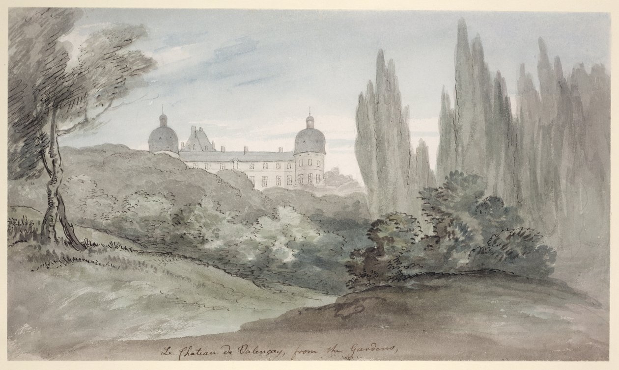 The Gardens of the Chateau of Valencay, c.1770 by English School
