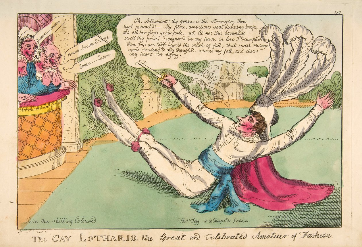The Gay Lothario. The Great and Celebrated Amateur of Fashion, pub. 1813 by English School