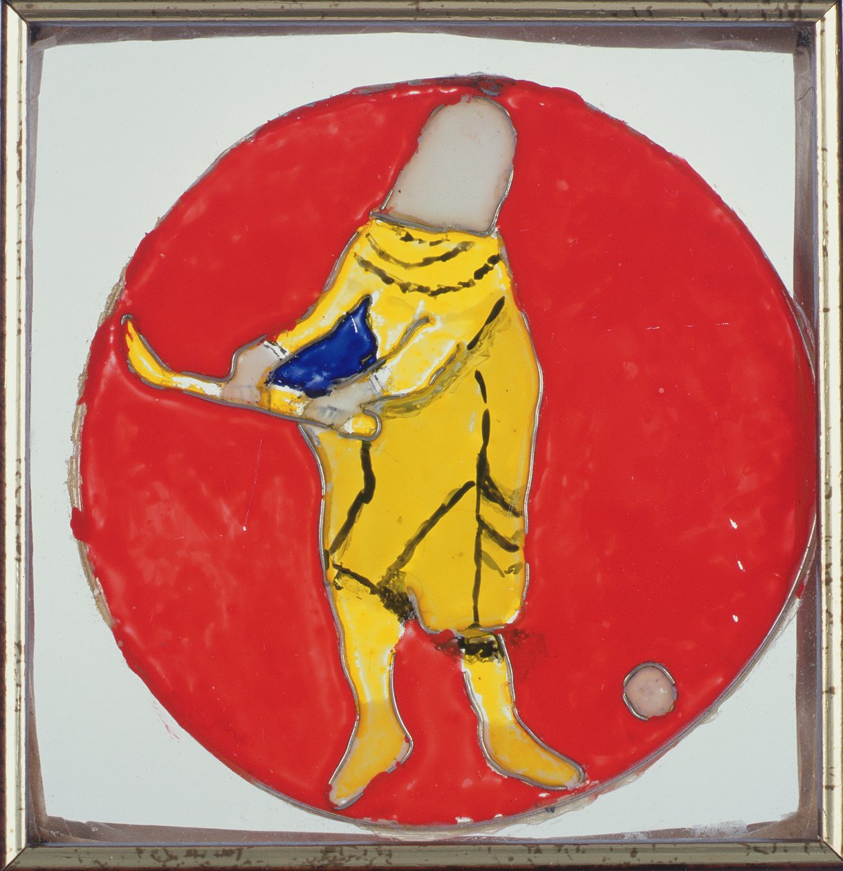 The Golfer, also known as the Crecy Window, from the east window, c.1340 by English School