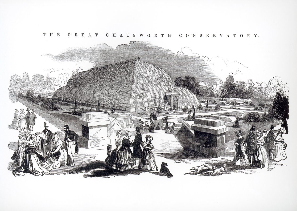 The Great Conservatory at Chatsworth, 1844 by English School