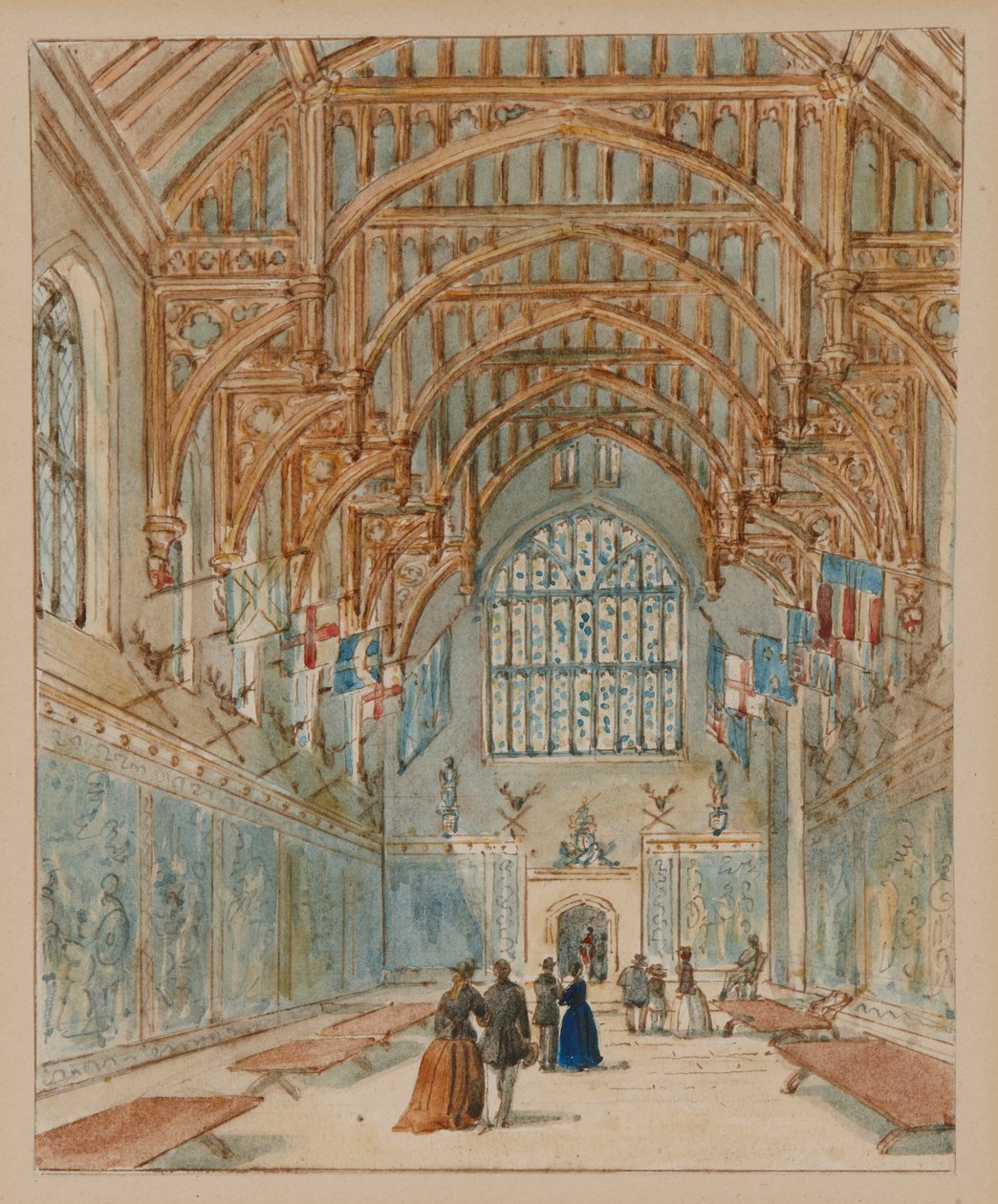 The Great Hall, Hampton Court Palace by English School