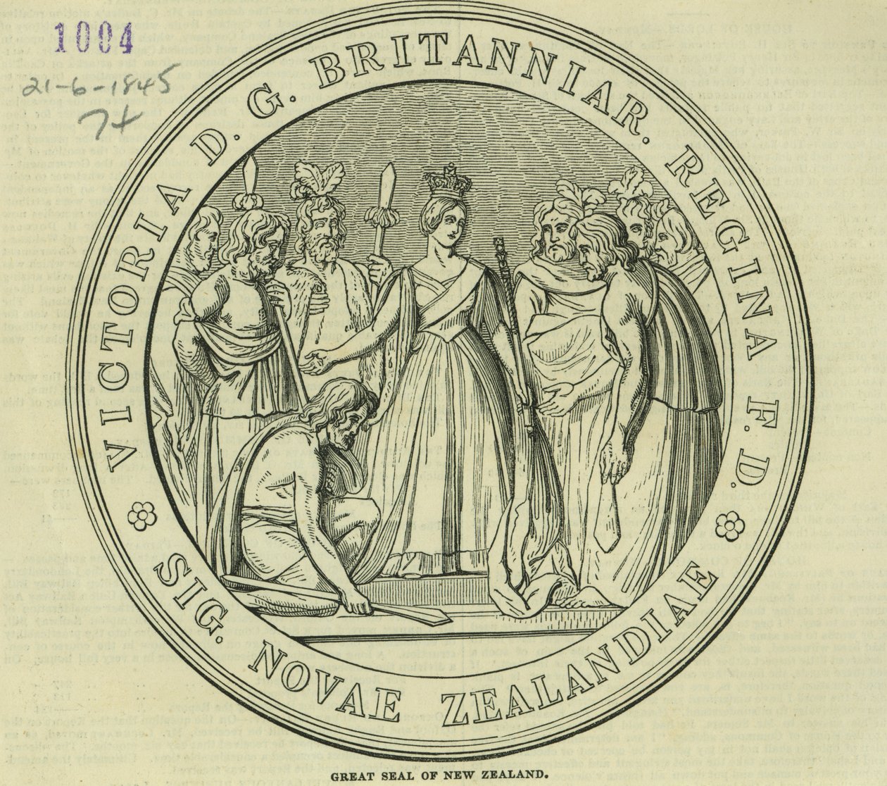 The Great Seal of New Zealand by English School