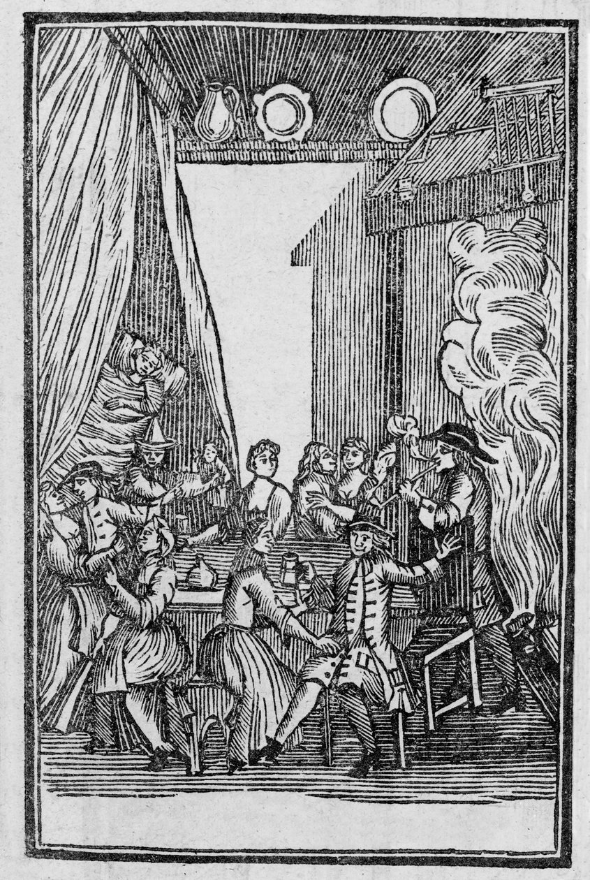 The Harvest Supper, from the Roxburghe Ballads by English School