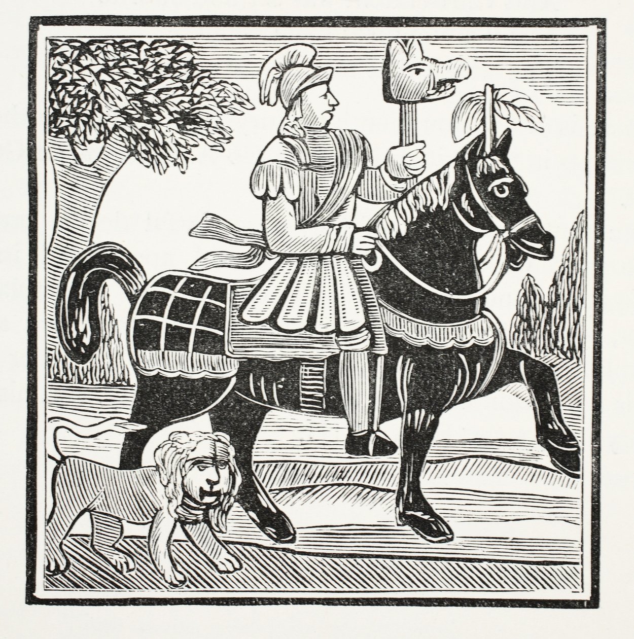 The History of Guy, Earl of Warwick, illustration from Chap-books of the Eighteenth Century by John Ashton, pub. 1882 by English School