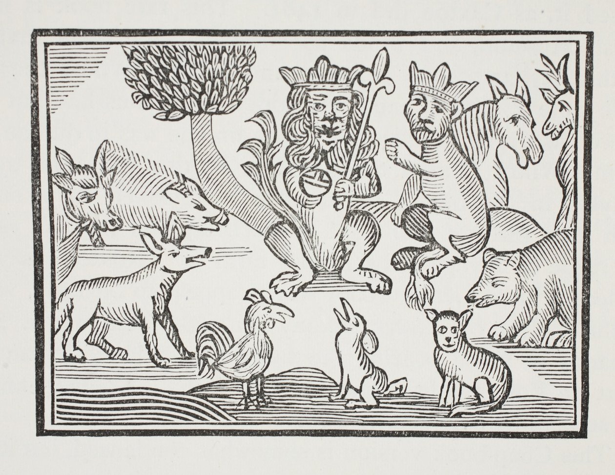 The History of Reynard the Fox, illustration from Chap-books of the Eighteenth Century by John Ashton, pub. 1882 by English School