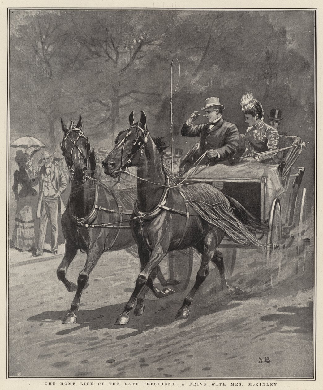 The Home Life of the Late President, a Drive with Mrs. McKinley by English School
