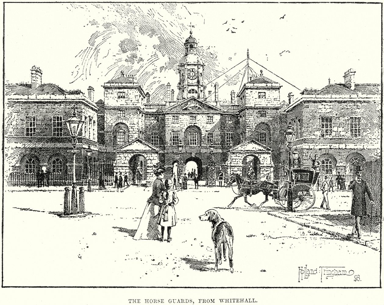 The Horse Guards, from Whitehall by English School