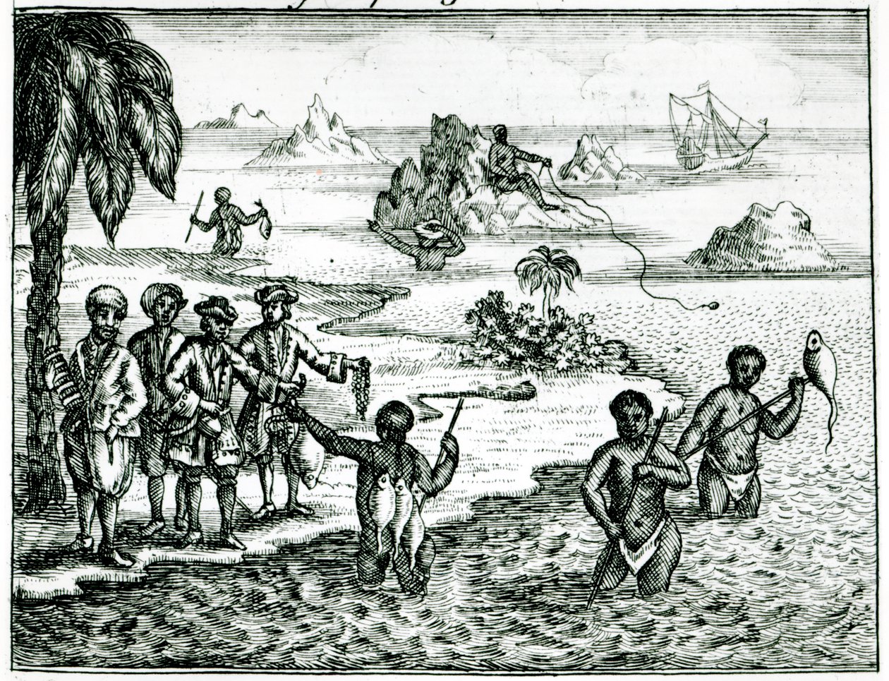 The Hottentot Manner of Fishing by English School