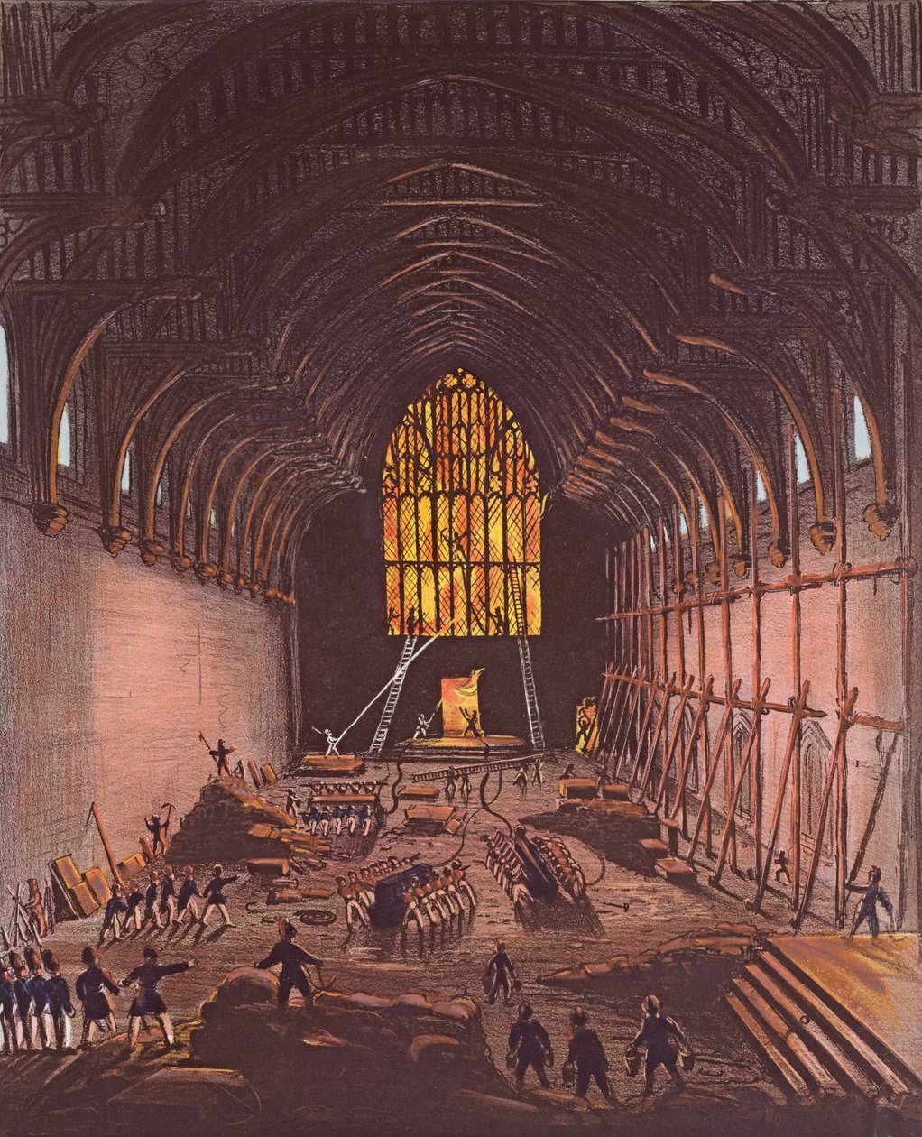 The Interior of Westminster Hall, 1834 by English School