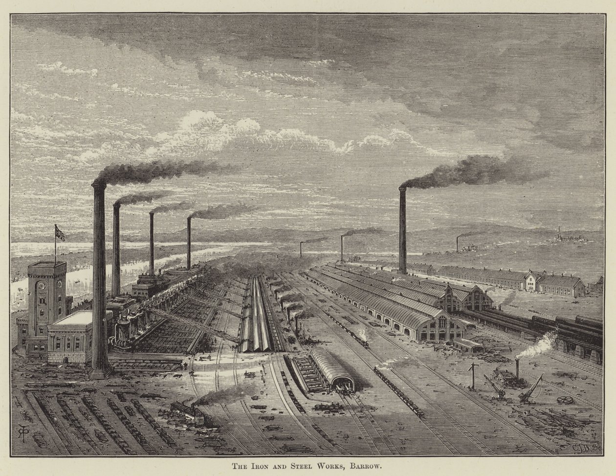 The Iron and Steel Works, Barrow by English School