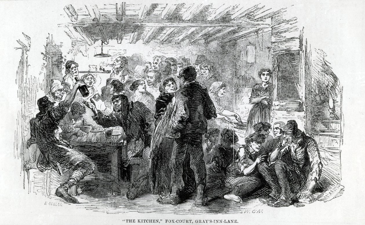 The Kitchen, Fox-Court Grays Inn Lane, 1851 by English School