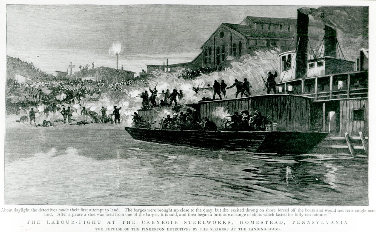 The Labour-Fight at the Carnegie Steelworks, Homestead, Pennsylvania, from 