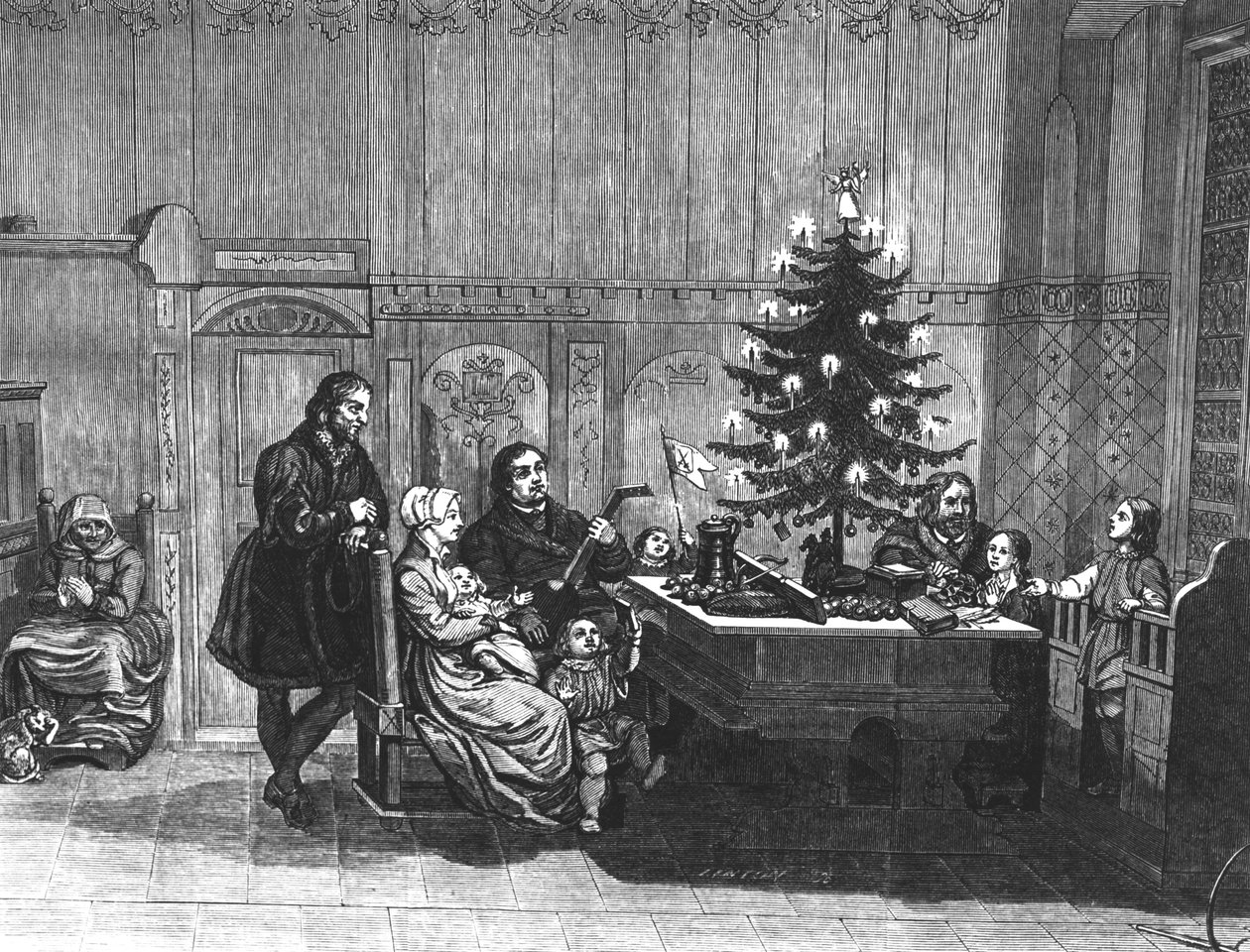 The Legend of the First Christmas Tree Candles, mid 18th century by English School