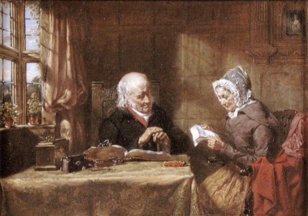 The Letter, or News from Afar, c.1860 by English School