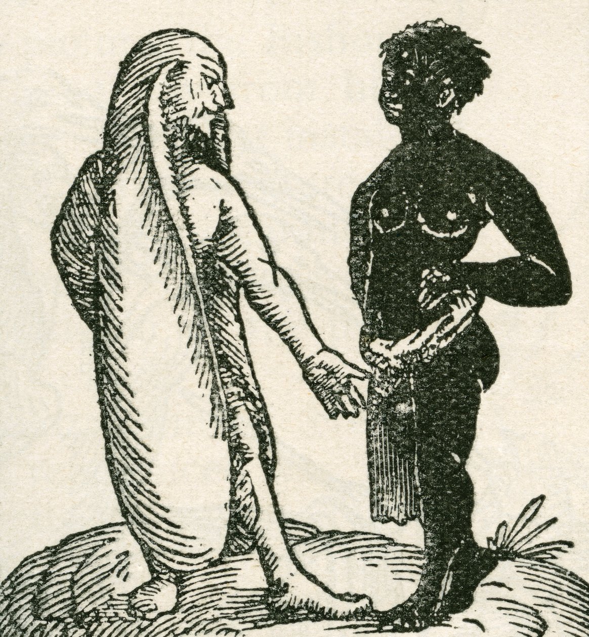 The Long Eared Man Scolds His Servant by English School