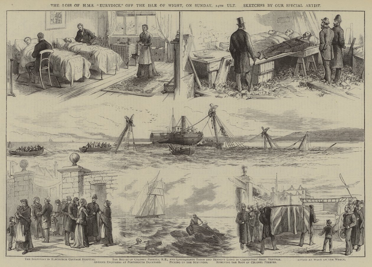 The Loss of HMS "Eurydice" off the Isle of Wight, on Sunday, 24th ult by English School