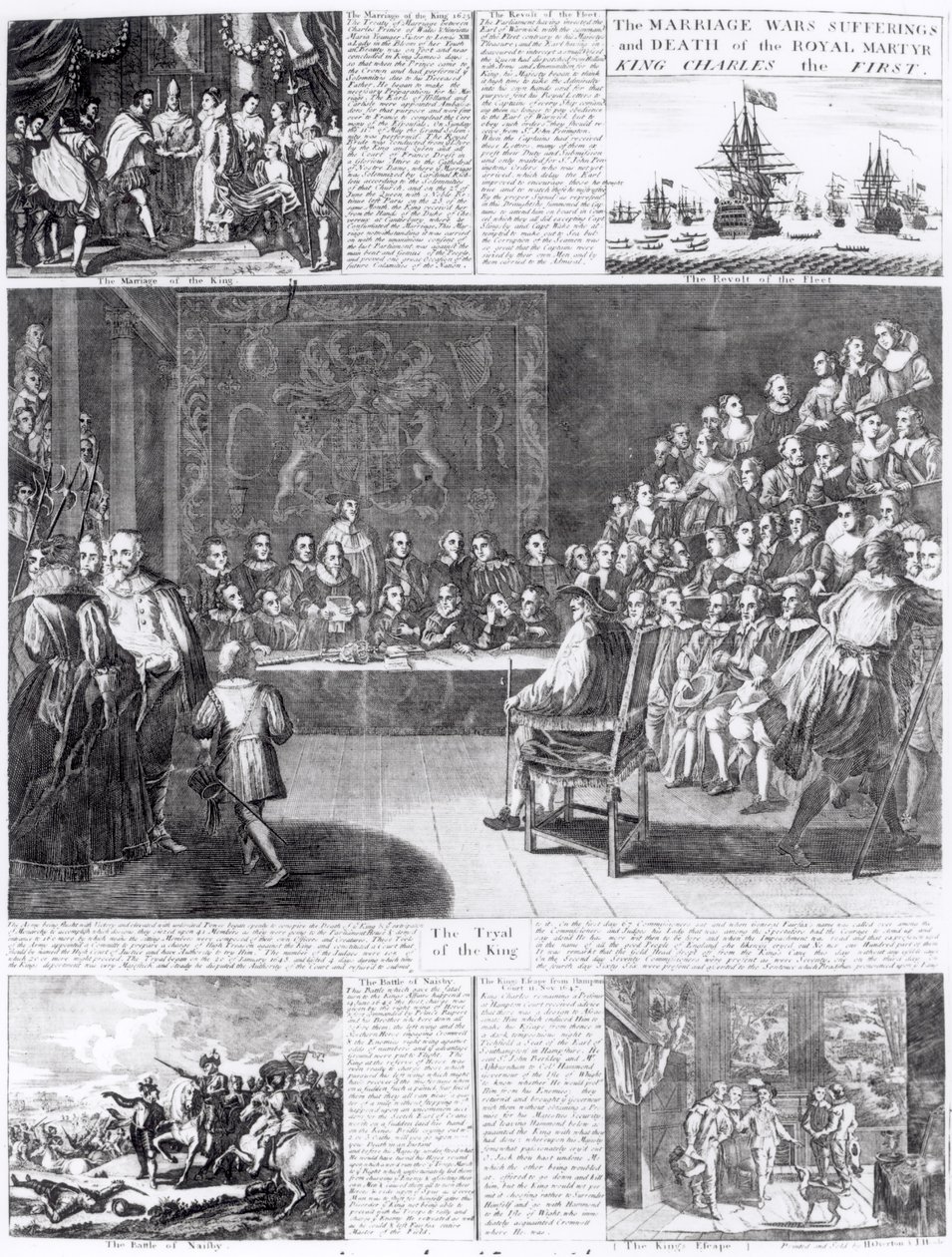 The Marriage, Wars, Suffering and Death of the Royal Martyr, King Charles the First by English School